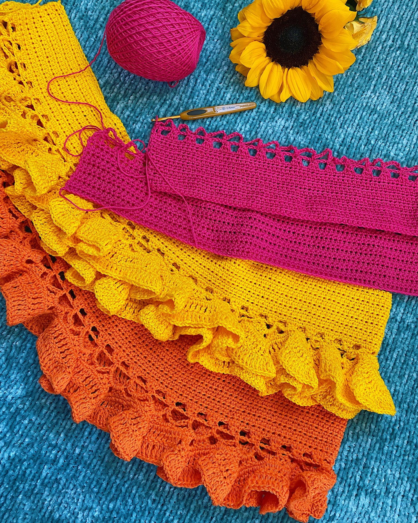 CROCHET PATTERN - Ruffle Dress Crochet Pattern