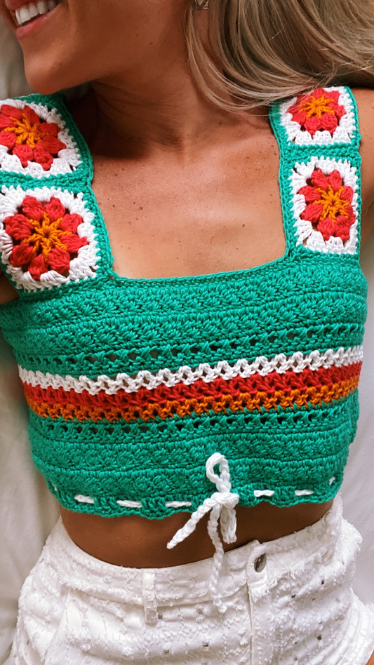 CROCHET PATTERN - Cantina Crop Top Crochet Pattern