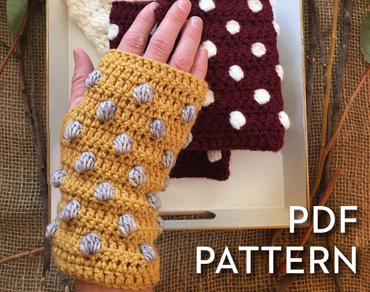CROCHET PATTERN - Fingerless Gloves Crochet Pattern