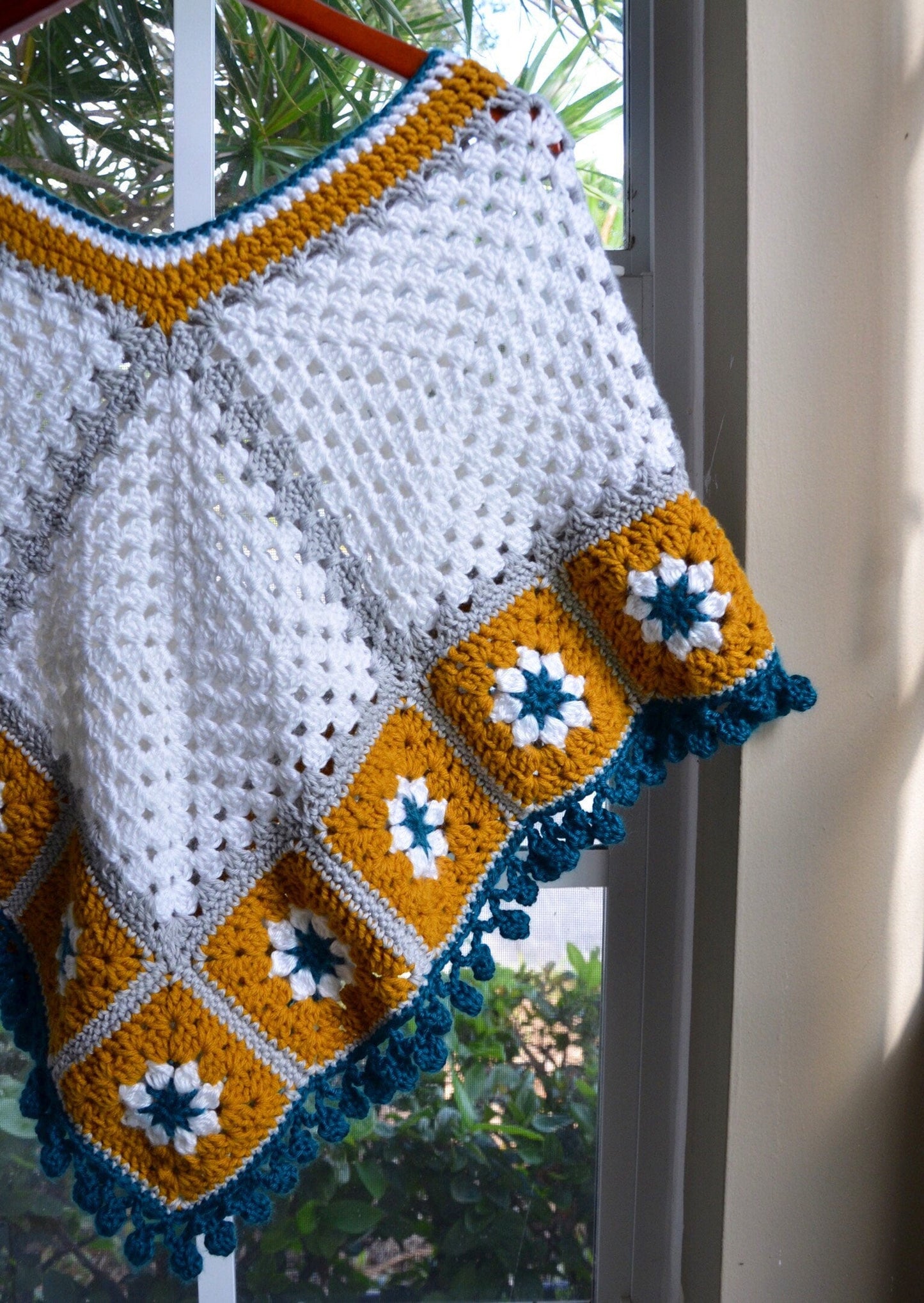 CROCHET PATTERN - The Granny Poncho Crochet Pattern