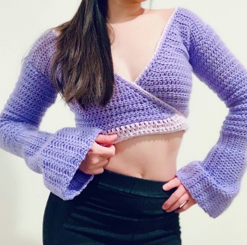 CROCHET PATTERN - Wrap Sweater Crochet Pattern