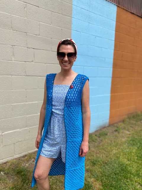 CROCHET PATTERN - Granny Square Vest Crochet Pattern