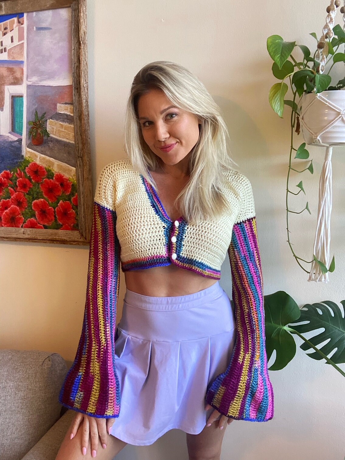 CROCHET PATTERN - Bell Sleeve Cardigan Crochet Pattern