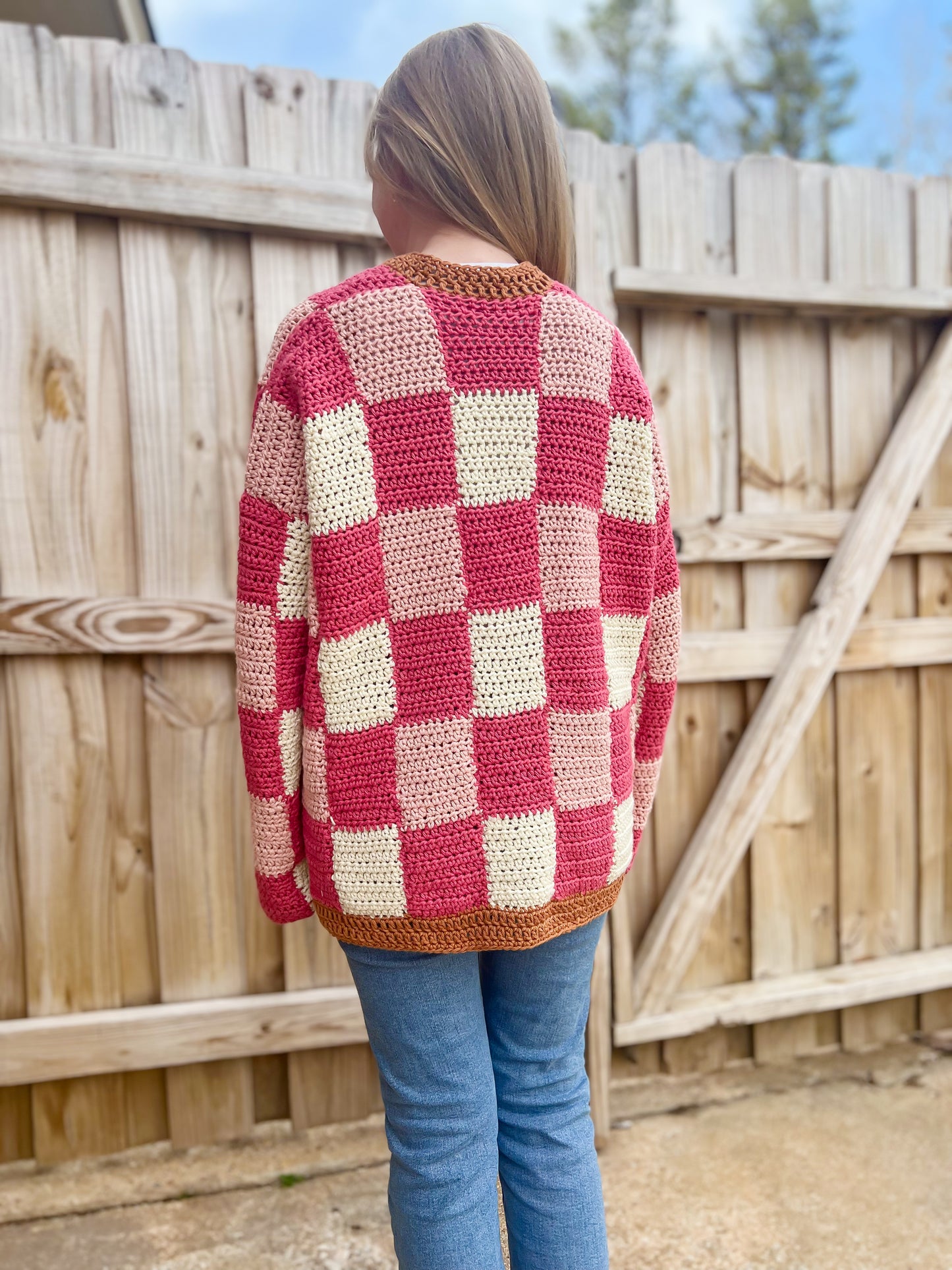 CROCHET PATTERN - The Checkered Cardigan